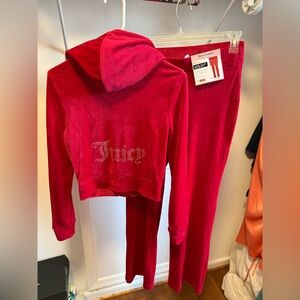 Juicy Couture Classic Red Velour Set